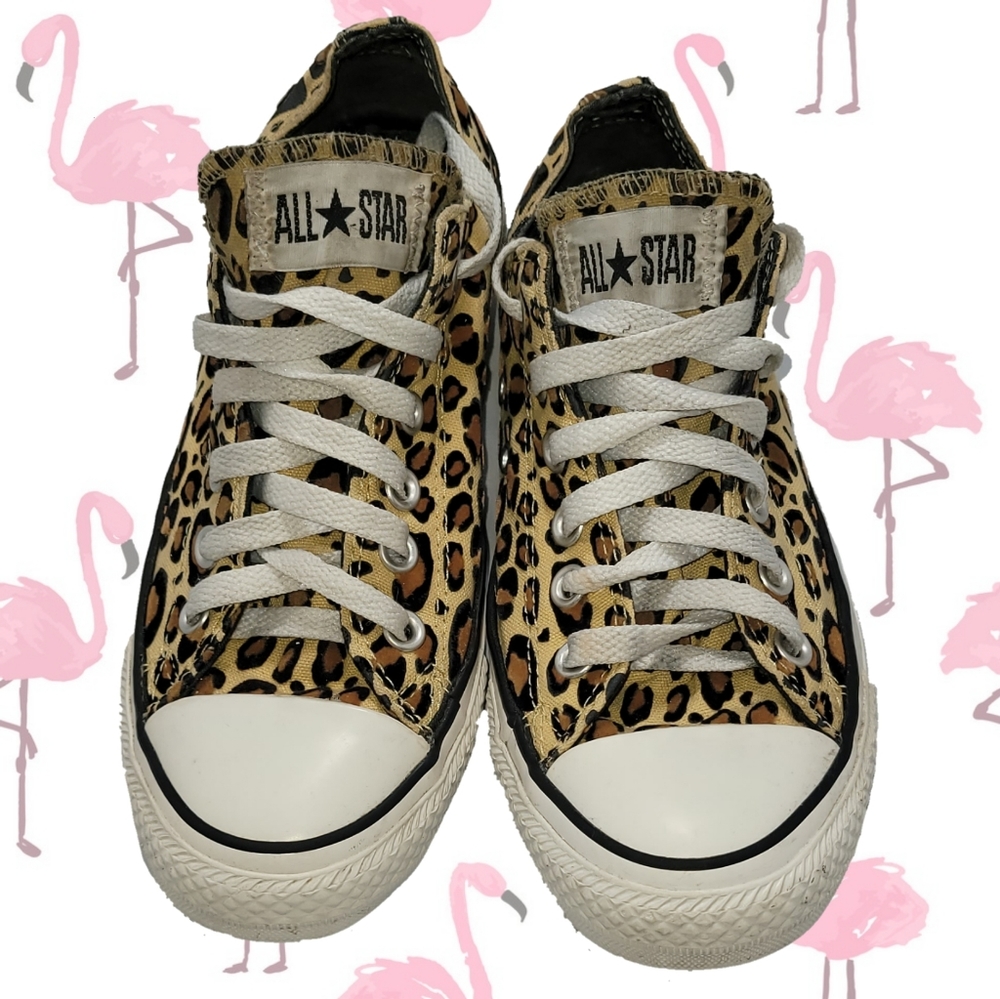 Cheetah print Chuck Taylor's